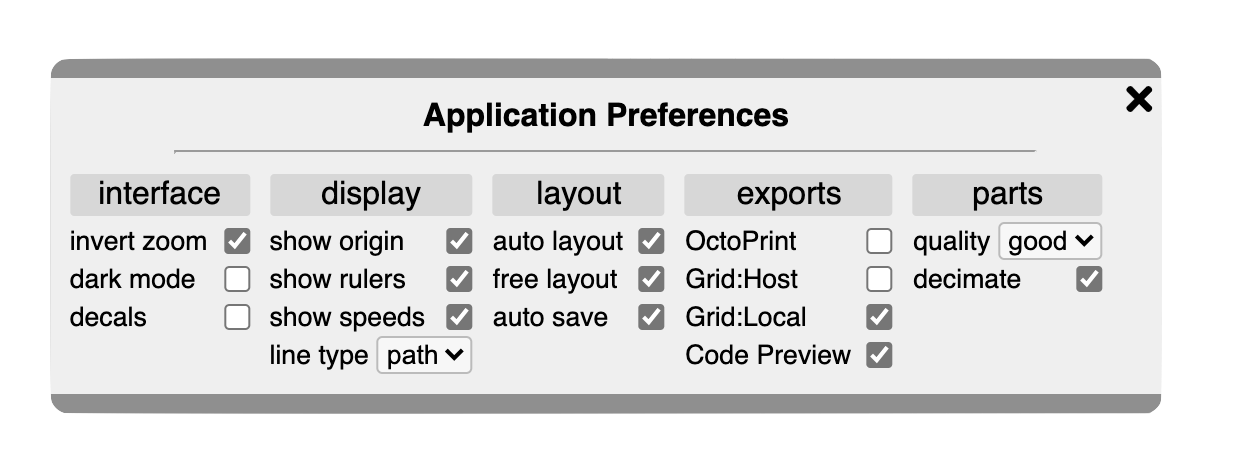 FDM Mode Preferences